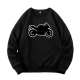 Custom Heavyweight Cotton Oversized Crew Neck Sweatshirt - Embroidered Distressed Print Logo Hoodies