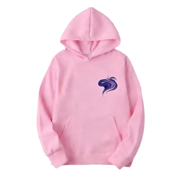 Pastel Pink Elegant Purple Swirl Pattern Hoodie